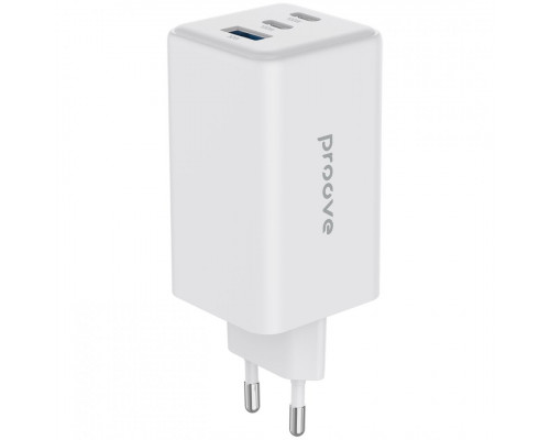 Сетевое зарядное устройство Proove Pocket GaN Max 100W (2Type-C + USB) White (WCPG10012202)