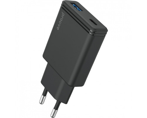 Сетевое зарядное устройство Proove Slender 45W Type-C+USB Black (WCSL45110001)