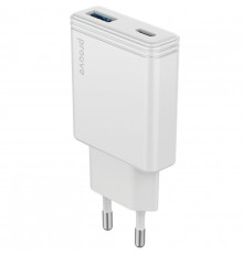 Сетевое зарядное устройство Proove Slender 45W Type-C+USB White (WCSL45110002)