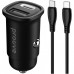 Автомобильное зарядное устройство Proove Flash 30W (Type-C + USB) + кабель Type-C to Type-C Black (CCFC30111201)