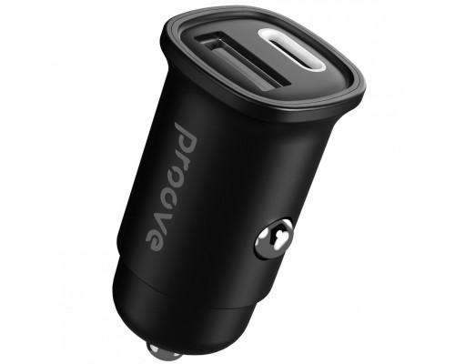 Автомобильное зарядное устройство Proove Flash 30W (Type-C + USB) + кабель Type-C to Type-C Black (CCFC30111201)