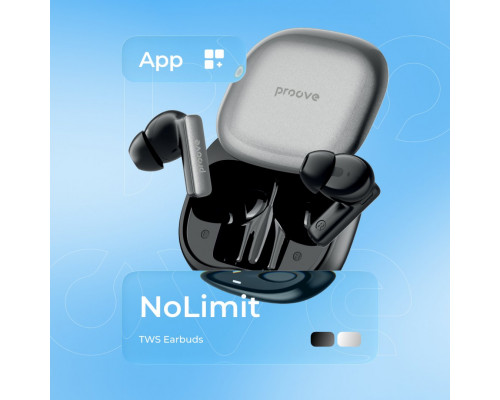 Бездротові навушники Proove NoLimit TWS with Hybrid ANC (APP) White/Silver (TWNL0001AP26)