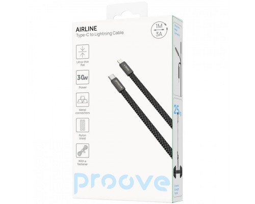 Кабель Proove AirLine Type-C to Lightning 30W (1m) Black (CCAI30002101)