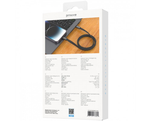Кабель Proove AirLine Type-C to Lightning 30W (1m) Black (CCAI30002101)