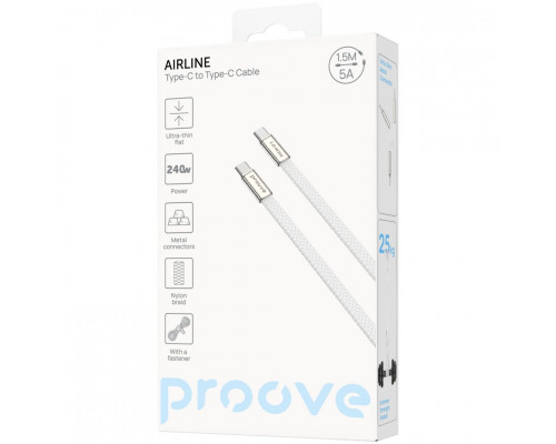 Кабель Proove AirLine Type-C to Type-C 240W (1.5m) White (CCAI24002202)