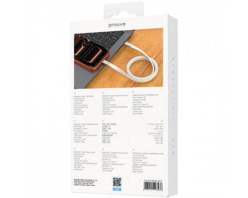 Кабель Proove AirLine Type-C to Type-C 240W (1.5m) White (CCAI24002202)