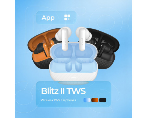 Бездротові навушники Proove Blitz II TWS with Hybrid ANC (APP) White/Blue (TWBL2001AP21)