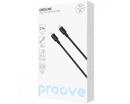 Кабель Proove GridLine Type-C to Lightning 27W (1m) Black (CCGL27002101)