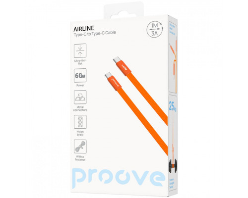 Кабель Proove AirLine Type-C to Type-C 60W (1m) Orange (CCAI60002218)