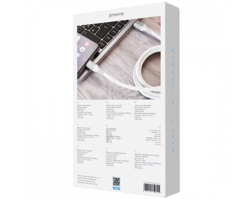 Кабель Proove ReGen Silicone Type-C to Type-C 60W (2m) White (CCRS60002222)