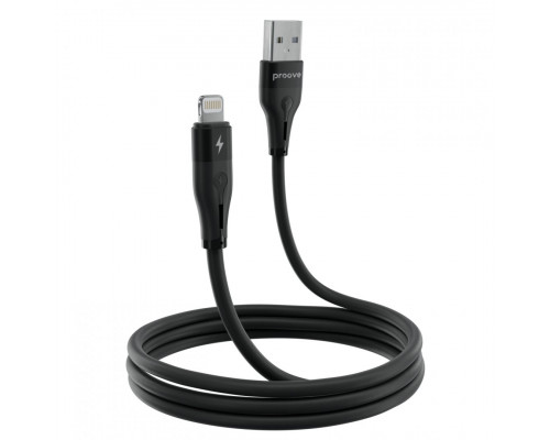 Кабель Proove Soft Silicone USB to Lightning 2.4A (2m) Black (CCSO20001121)