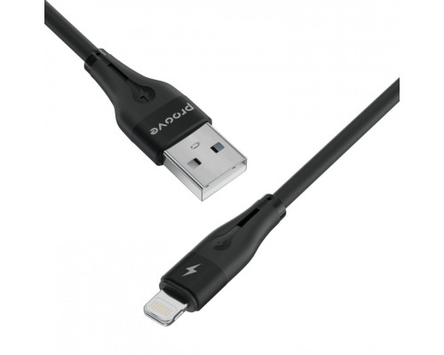 Кабель Proove Soft Silicone USB to Lightning 2.4A (2m) Black (CCSO20001121)
