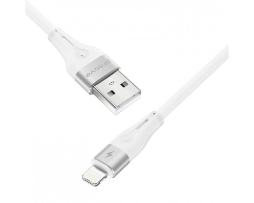 Кабель Proove Soft Silicone USB to Lightning 2.4A (2m) White (CCSO20001122)