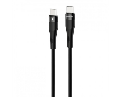 Кабель Proove Light Silicone Plus Type-C to Type-C 60W (1m) Black (CCLS60002201)