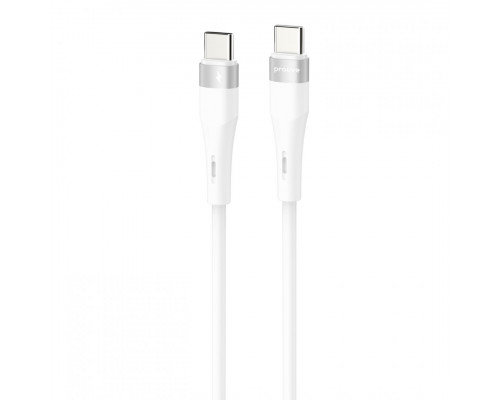 Кабель Proove Light Silicone Plus Type-C to Type-C 60W (1m) White (CCLS60002202)