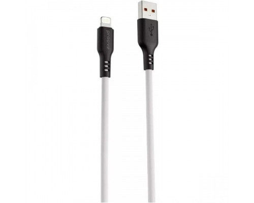 Кабель Proove Rebirth USB to Lightning 2.4A (1m) White/Black (CCRE60001102)