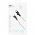 Кабель Proove Rebirth USB to Lightning 2.4A (1m) White/Black (CCRE60001102)
