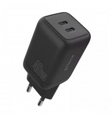 Мережевий зарядний пристрій Proove Silicone Power 40W 2 Type-C Black (WCSP4020001)