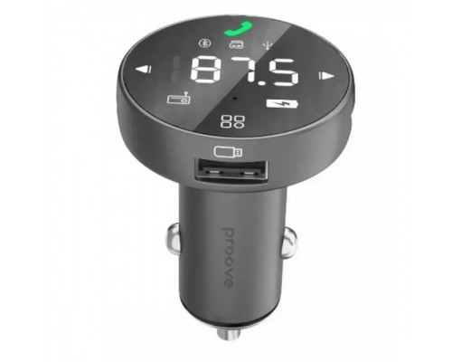 Автомобильное зарядное устройство Proove FM Launcher Sound Sync 30W (PD+QC3.0) Type-C+USB (FMSS30110003)