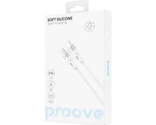 Кабель Proove Soft Silicone Type-C to Lightning 27W (1m) White (CCSO27002102)