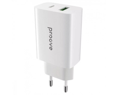 Мережевий зарядний пристрій Proove Rapid 20W Type-C+USB-C White (WCRP20110002)