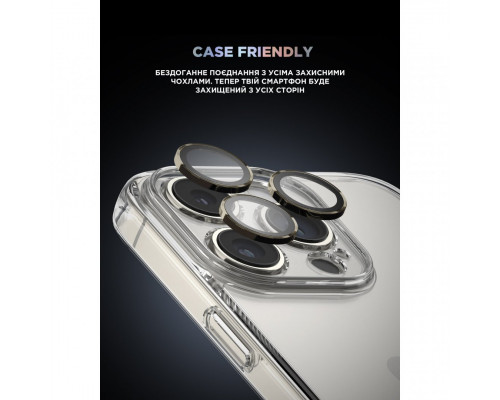 Захисне скло для камери ArmorStandart Supreme BI для iPhone 16 Pro/16 Pro Max Titanium (ARM79423)