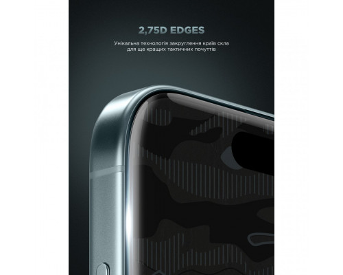 Захисне скло ArmorStandart Infinity Black Icon 2.75D для iPhone 15 Pro Max (ARM73957)