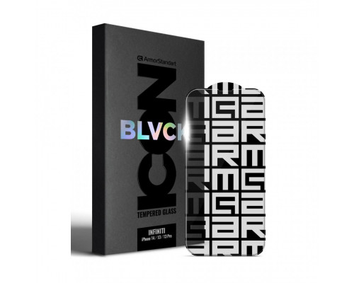 Захисне скло ArmorStandart Infinity Black Icon 2.75D для iPhone 14/13/13 Pro (ARM73951)