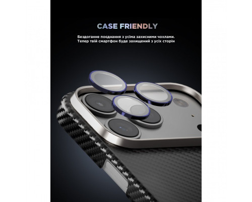 Захисне скло для камери ArmorStandart Supreme BI для iPhone 17 Pro/17 Pro Max Blue (ARM86439)