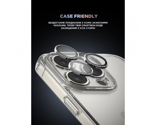 Захисне скло для камери ArmorStandart Supreme BI для iPhone 16 Pro/16 Pro Max Silver (ARM79421)