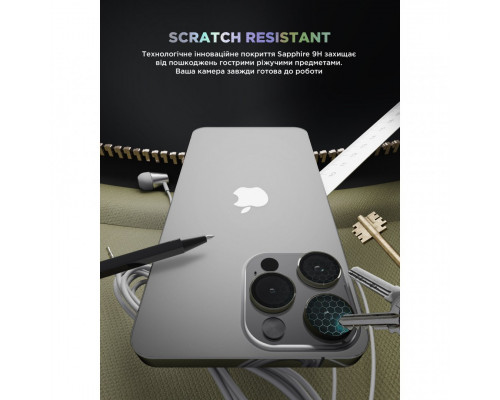 Захисне скло для камери ArmorStandart Supreme Black Icon для iPhone 15 Pro/15 Pro Max Natural Titanium (ARM76592)