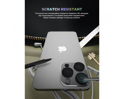 Захисне скло для камери ArmorStandart Supreme Black Icon для iPhone 15 Pro/15 Pro Max Black Titanium (ARM76591)