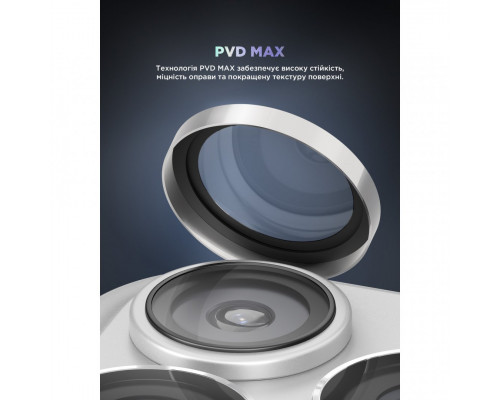 Захисне скло ArmorStandart Supreme BI для камери iPhone 17 Pro/17 Pro Max Silver (ARM86438)