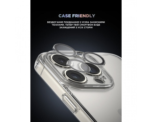 Захисне скло для камери ArmorStandart Supreme Black Icon для iPhone 15 Pro/15 Pro Max Clear (ARM76600)