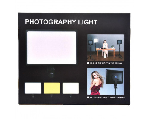 Лампа постійного світла LED Camera Light 36cm Remote Black (A-111)