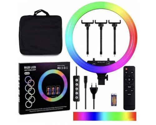 Кільцева лампа RGB MJ18 Black 45см
