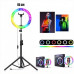 Кільцева лампа RGB MJ18 Black 45см