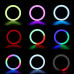 Кільцева лампа RGB MJ18 Black 45см