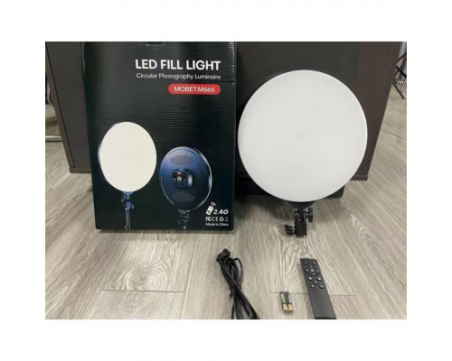 Лампа постійного світла LED Camera Light 35cm Remote Black (M666)