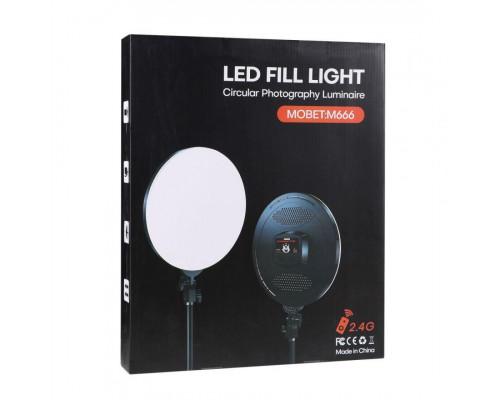 Лампа постійного світла LED Camera Light 35cm Remote Black (M666)