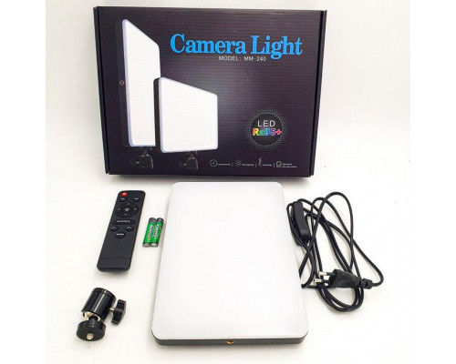 Лампа постійного світла LED Camera Light 19cm Remote Black (M777)