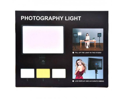 Лампа постійного світла LED Camera Light 19cm Remote Black (M777)