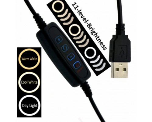Кільцева лампа Fill Light LED 33cm Black (M-33)