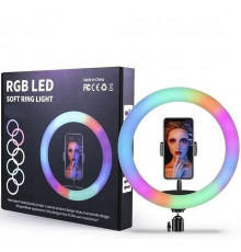 Кільцева лампа RGB MJ26 Black 26см