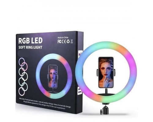 Кільцева лампа RGB MJ26 Black 26см