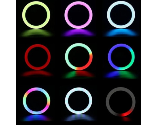 Кільцева лампа RGB MJ36 Black 36см