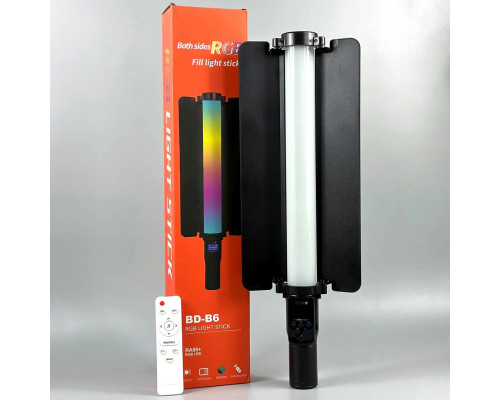 Портативна двостороння LED-лампа BD-B6 RGB Light Stick 50cm Ra95+