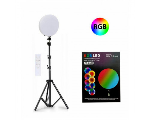Кругла LED-лампа відеосвітла RGB CS-2600