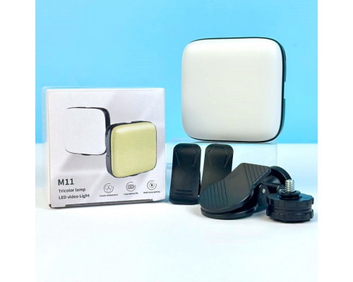 Портативне відеосвітло M11 2000mAh із затискачем