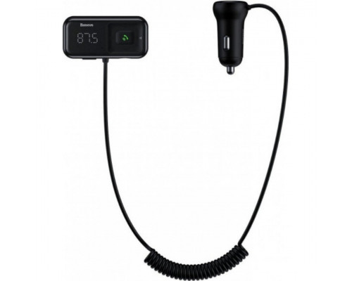 Автомобильное зарядное устройство Baseus FM Launcher S-16 10W 2USB+AUX Black (CCMT000201)